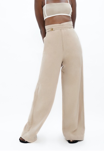1 People beige Florence Organic Cotton Pants in Sand 0EAB6AA1D94731GS_1