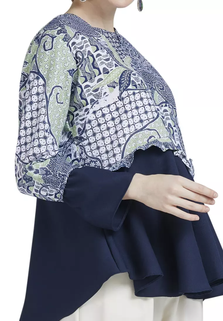 Isyel Blouse Batik Premium Wanita Casual Modern