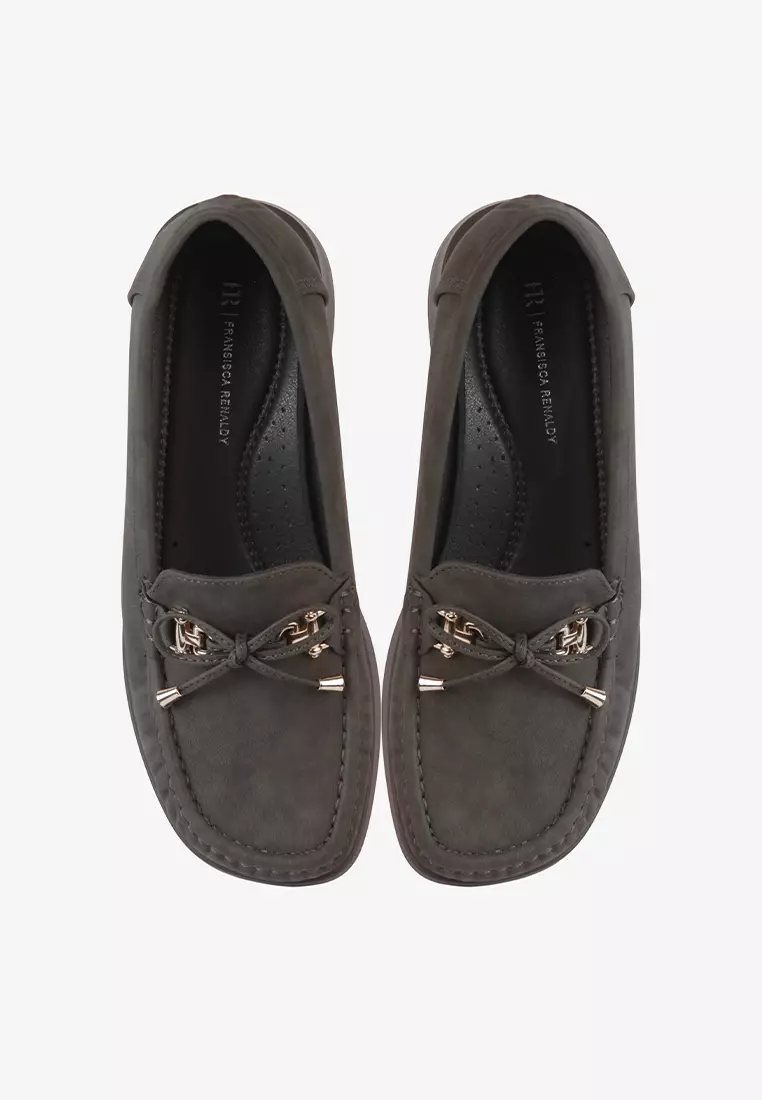 Sepatu Bustong Mules Wedges Slip on Wanita L.Haruka 01