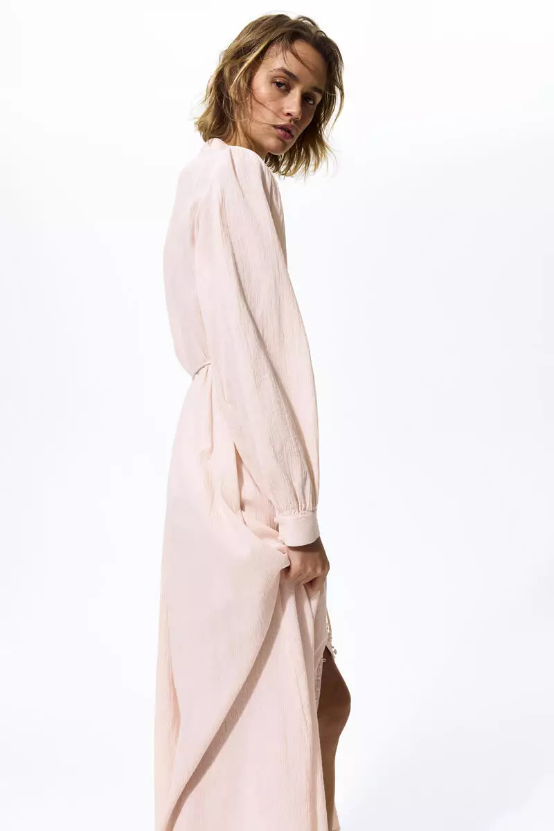 Lace-detail cotton dress