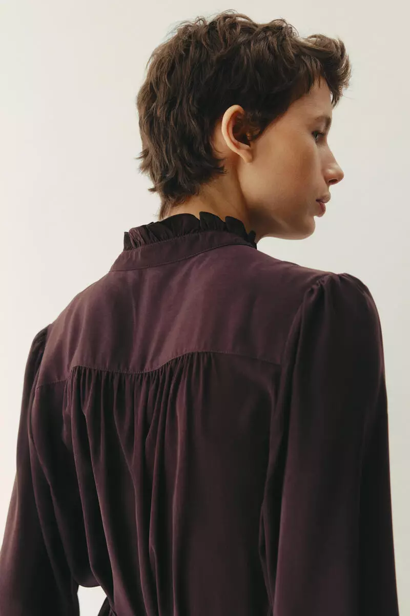 Frill-trimmed dress