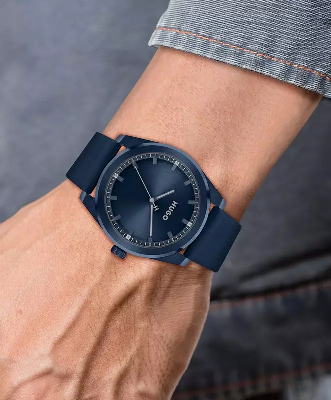 Hugo Boss Bright Blue Leather Strap