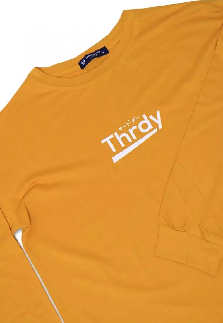 LTC22 lv thrdy dateng kuning mustard kaos lengan panjang wanita