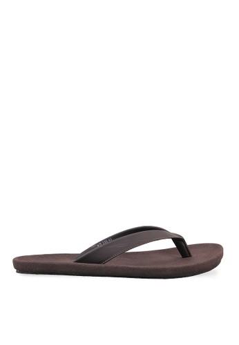 Brown Basic Faux Leather Sandals