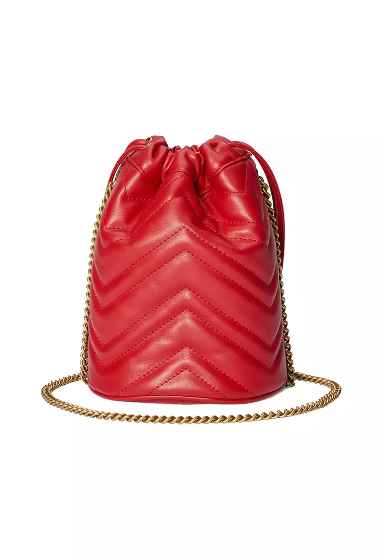 Red quilted gucci bag clearance