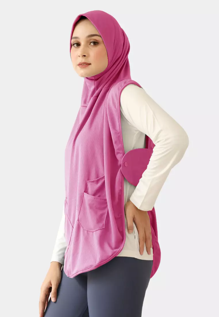 Hijab Vest Olahraga Nara Sporty Pocket - Fanta