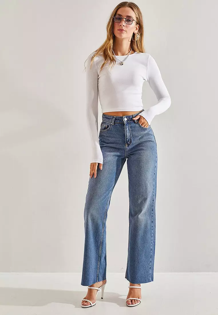 High Waist Palazzo Jeans
