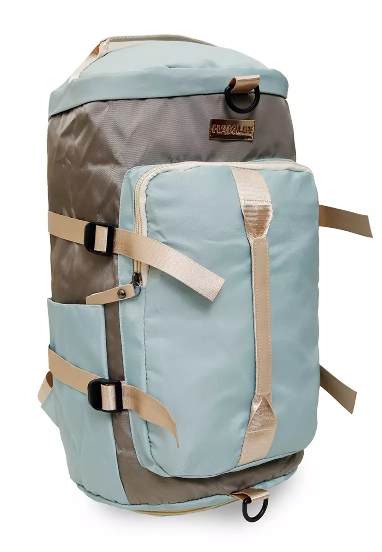 Jovin Travel Backpack Unisex with Long Strap Large Space Tas Travel Kombinasi Warna Material Nylon ORIGINAL - Green
