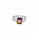 Glamorousky purple 925 Sterling Silver Fashion Simple Twist Double-layer Geometric Adjustable Opening Ring with Purple-yellow Cubic Zirconia 1EFB3AC5FFF7A2GS_1