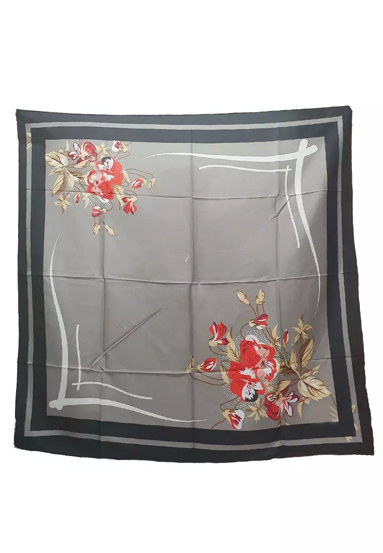 Noora Voal Square Scarf Black