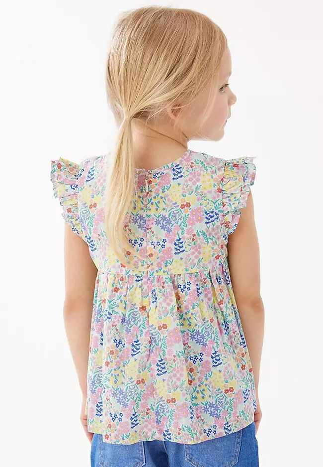 Floral Frill Top