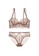 ZITIQUE brown Women's See-through Ultra-thin No-sponge Cup Lace Lingerie Set (Bra and Underwear) - Brown DD0B1USE127083GS_1