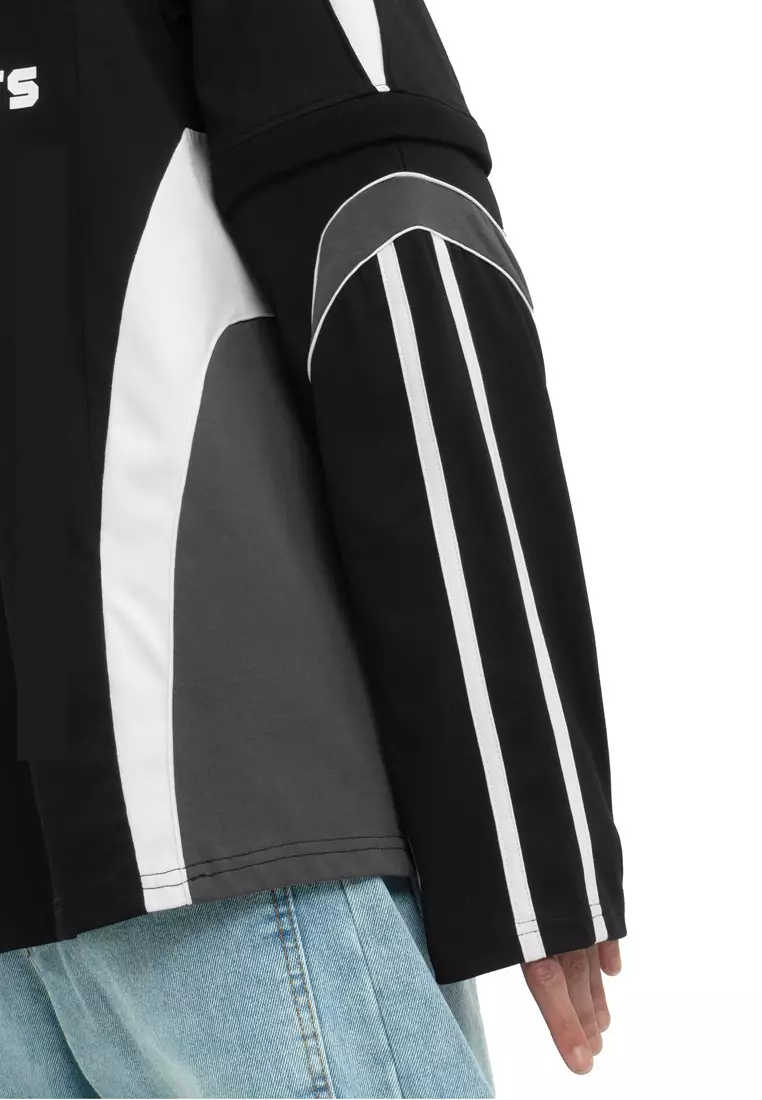 Select Racing Collection Detachable Sleeve Jumper Tee - Black