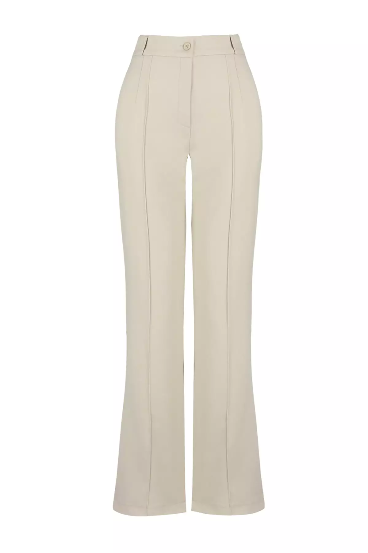 High Waist Straight Cut Trousers