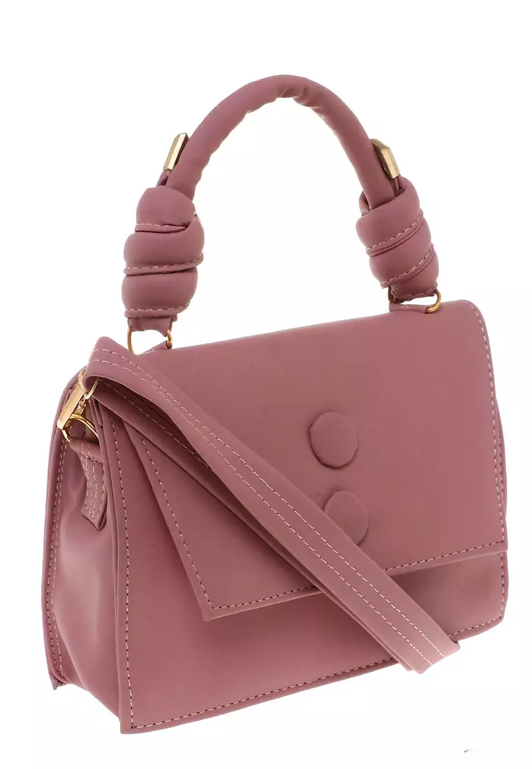 Radia Tas Slempang Wanita Casual Slingbag Plain High Quality Premium - Pink