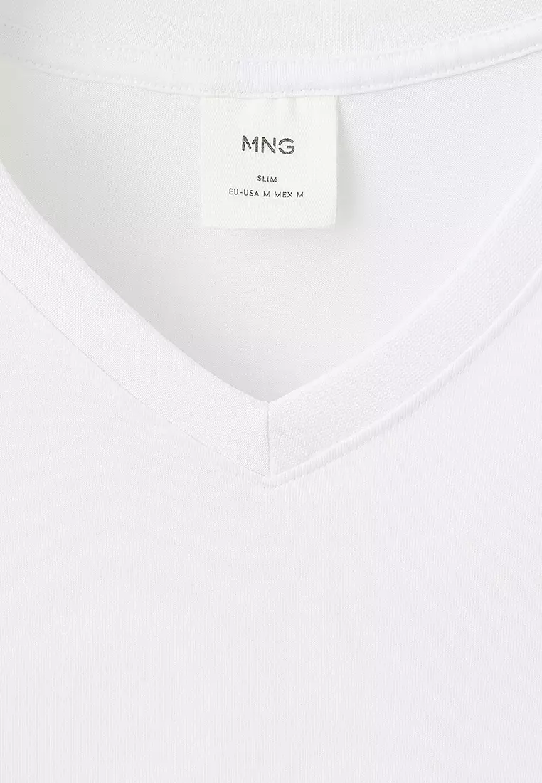 100% Cotton Slim-Fit V-Neck T-Shirt