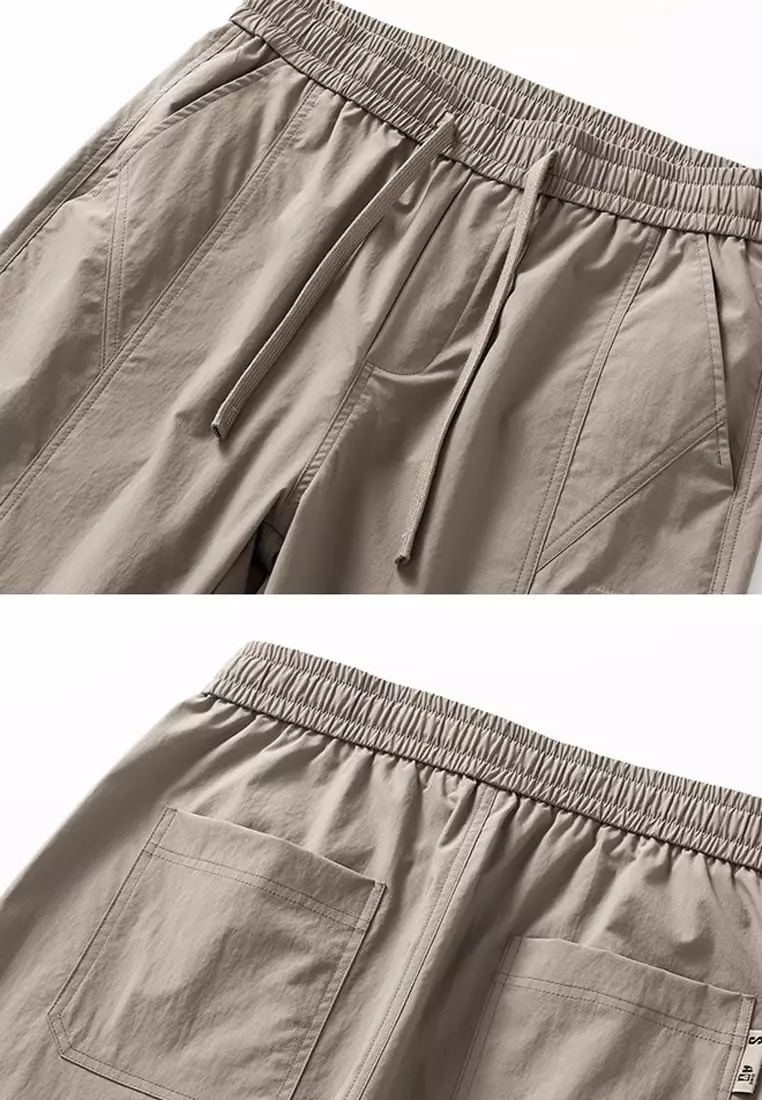 抽繩休閒束腳長褲