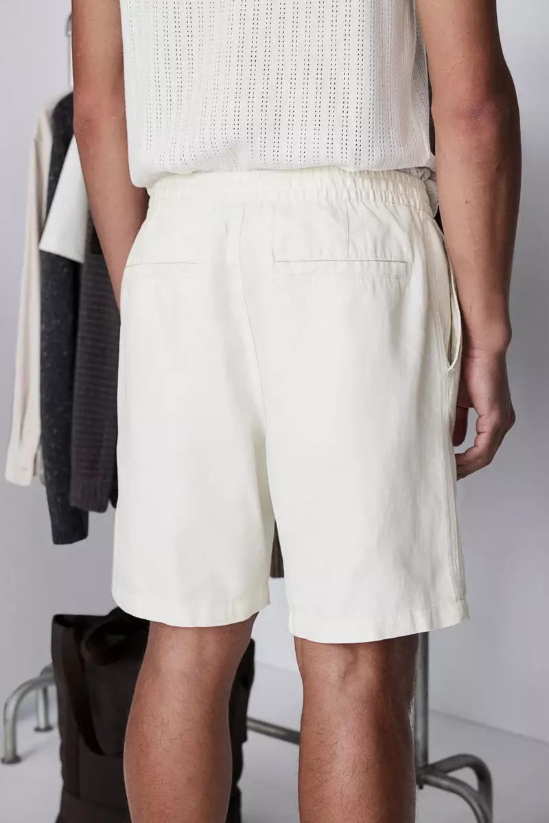 Relaxed Fit Linen-blend shorts