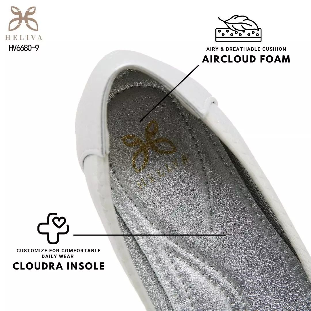 Heliva Alora Crackled Flat Shoes with Crystal Buckle Detail HV6680-9