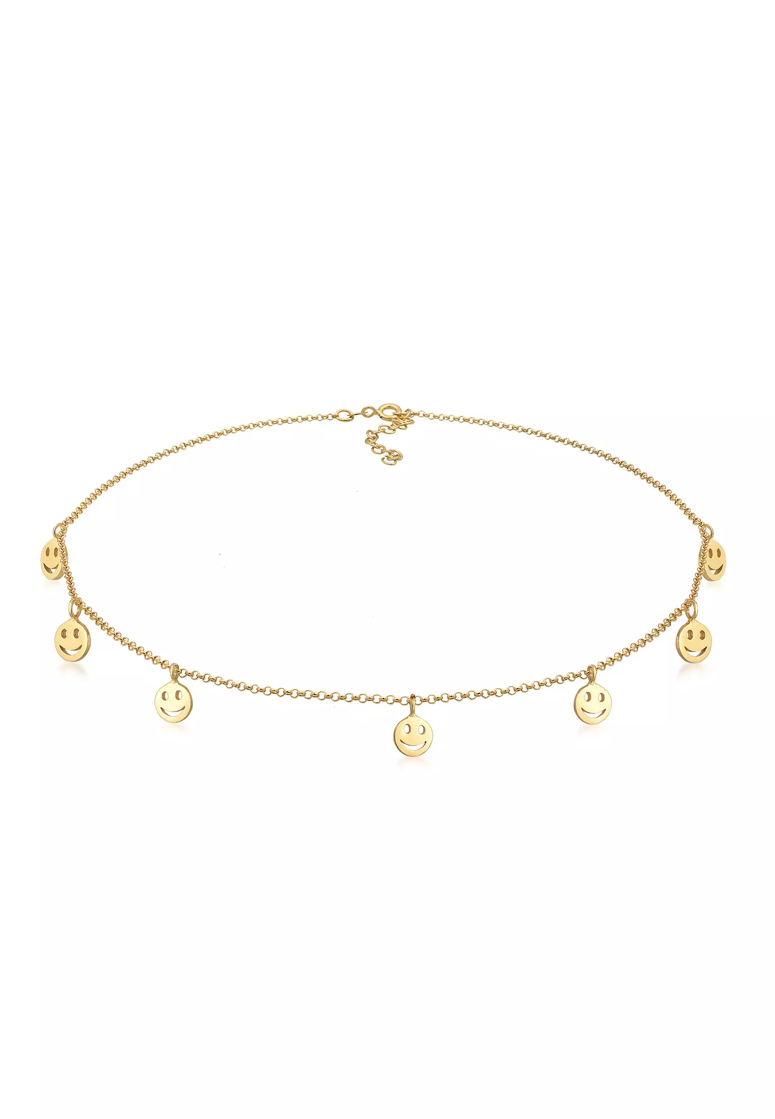 Buy ELLI GERMANY Necklace Choker Smiley Basic Gold Plated 2024