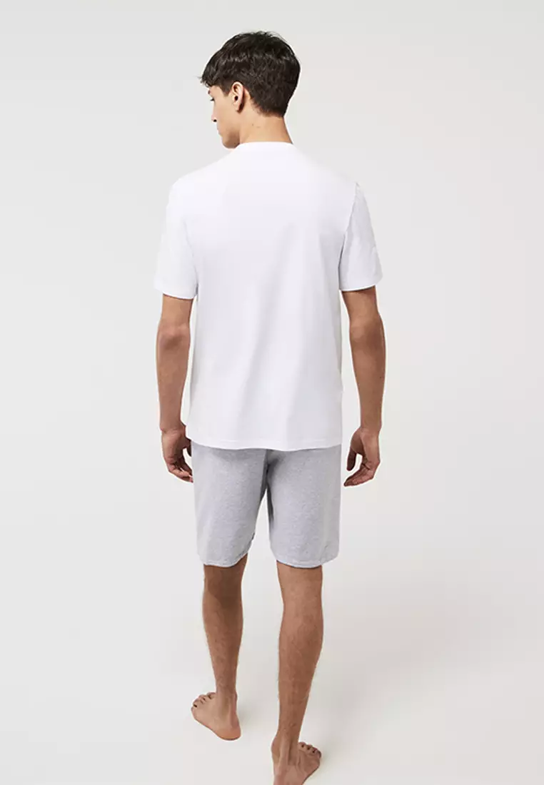 Buy Lacoste Men's Velour Crocodile Crew Neck Cotton Indoor T-Shirt 2024 ...