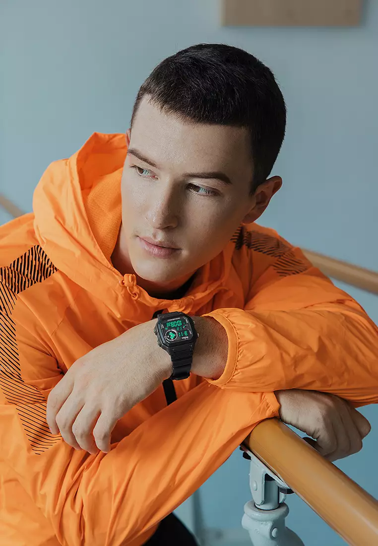 Jam Tangan Pria Digital Pria Square Olahraga Militer Jam Tangan Analog Anti Air Jam Tangan Cowok