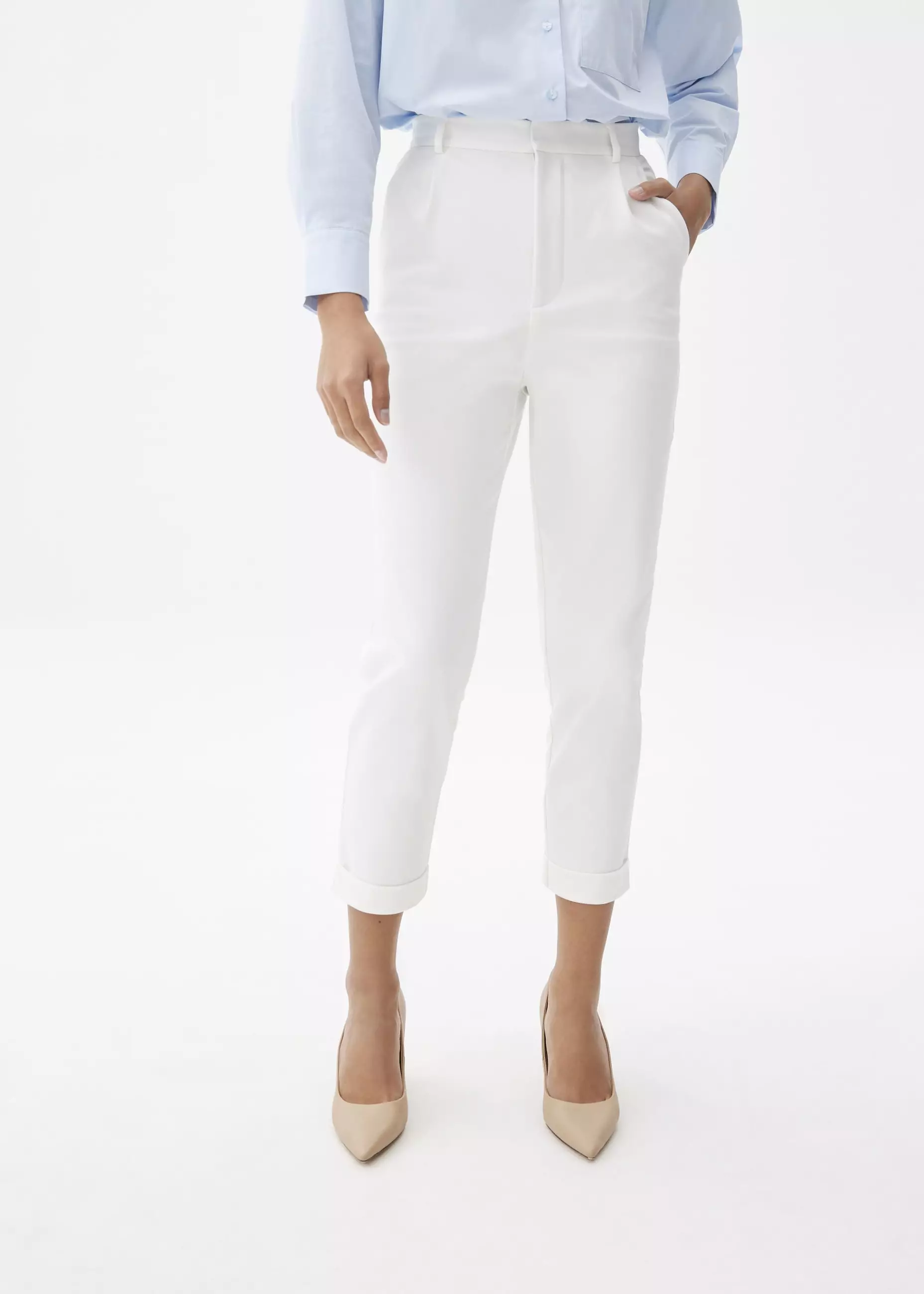 Celana Wanita - Lynn Tailored Peg Leg Chino Pants