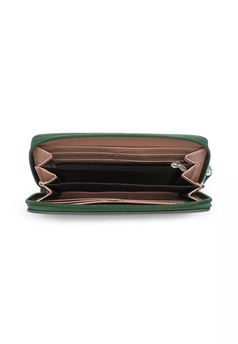 Women's Long Zipper Wallet - Green