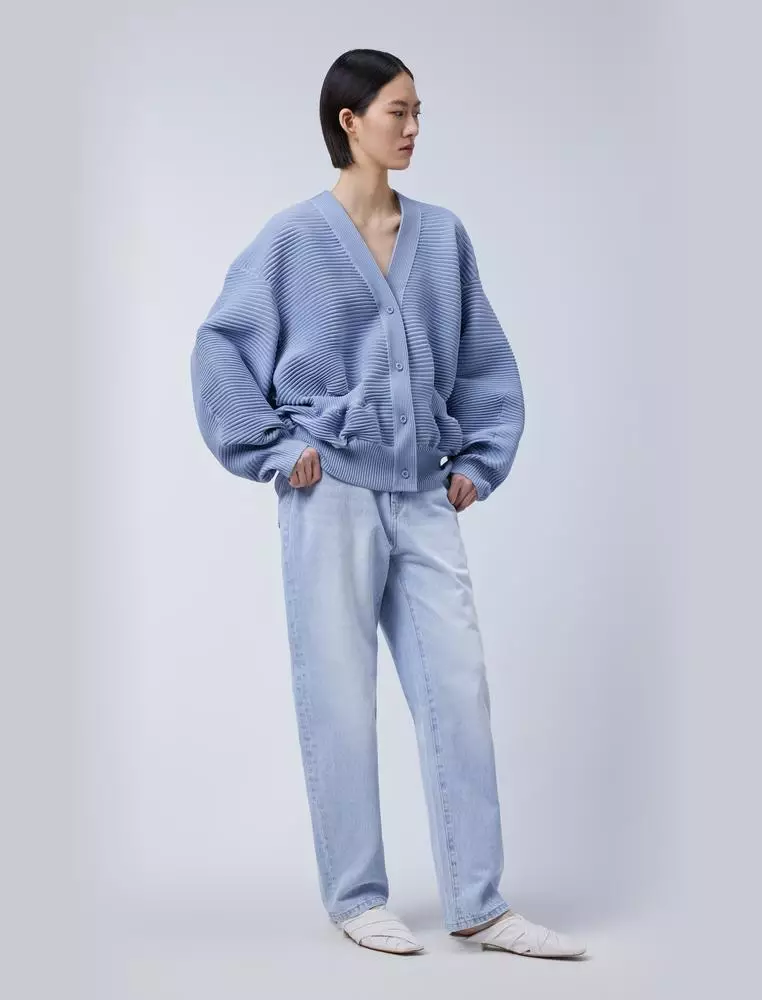 Fitted Denim Long Pants