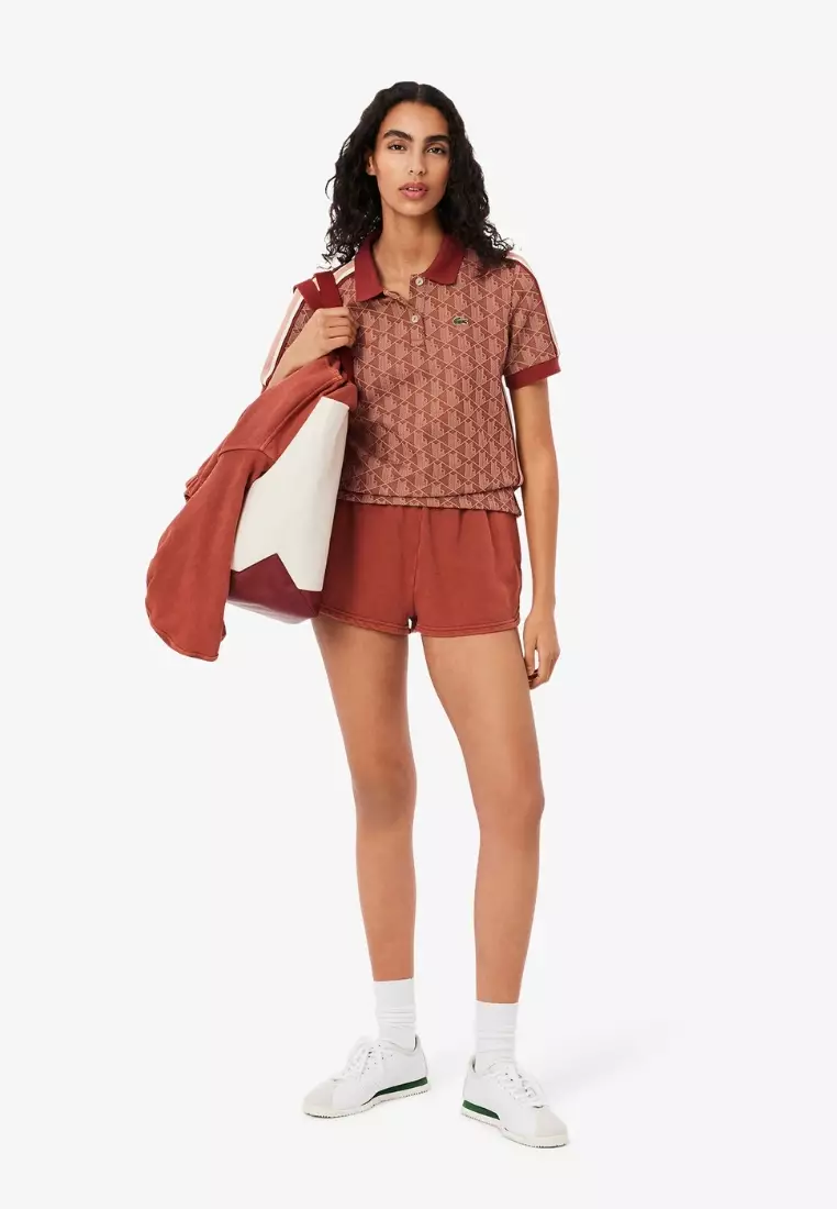 Slim Fit Monogram Jacquard Polo Shirt