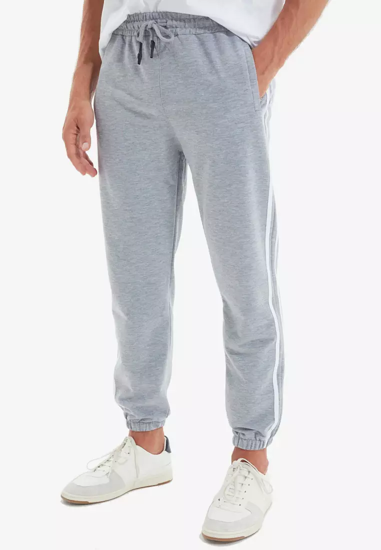 Mens jogger on sale pants with stripe
