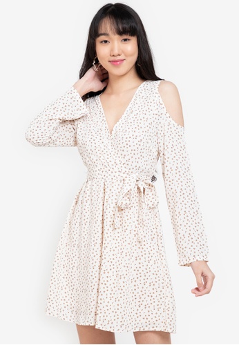 ZALORA BASICS multi Cold Shoulder Wrap Dress 15F07AA391CFF0GS_1