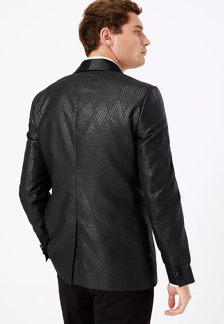 Jual Marks Spencer Slim Fit Jacquard Jacket Original Zalora