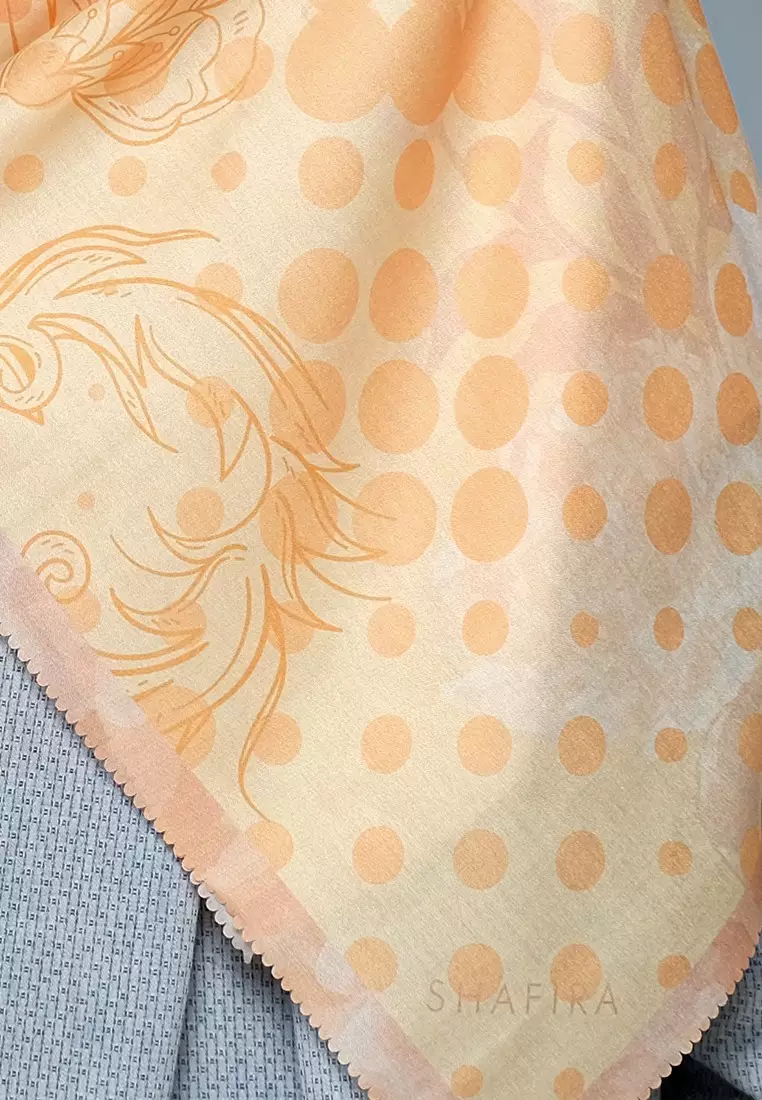 Laura Printed Scarf | Hijab Kerudung Segi Empat Motif