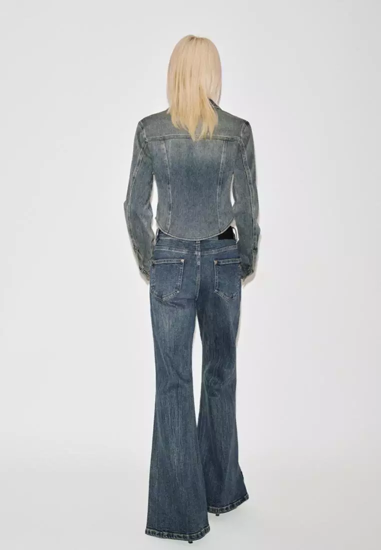 High Rise Bootcut Stretch Denim Jeans