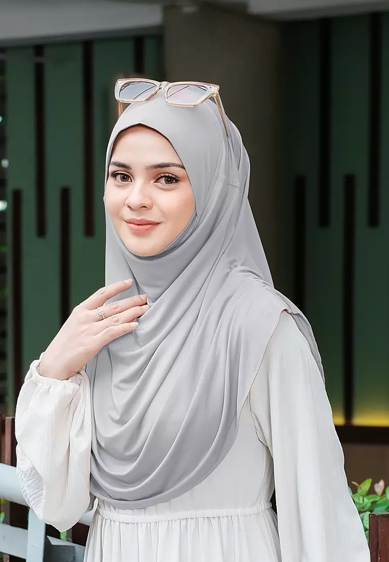 HIJAB INSTAN FATHIA - LIGHT GREY