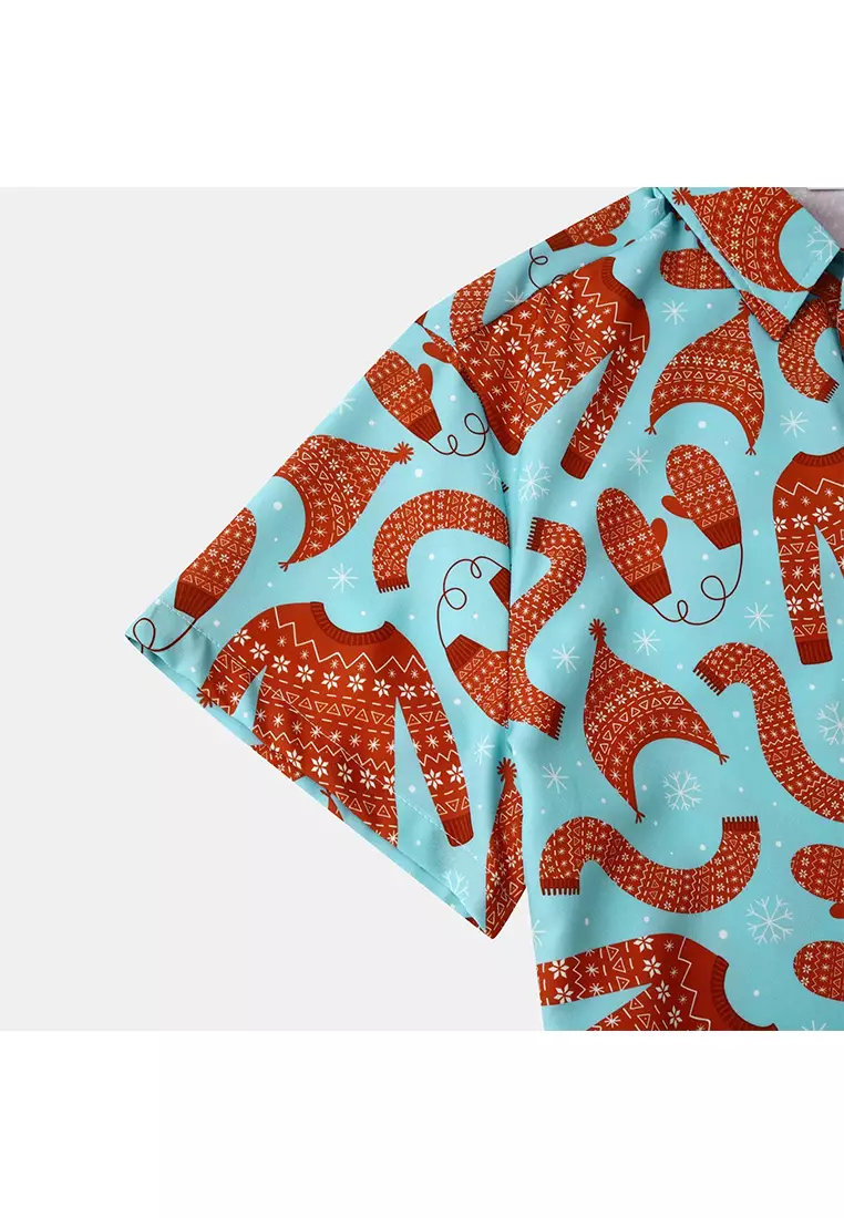 Hawaiian Print Short-Sleeved Shirt YL-C241