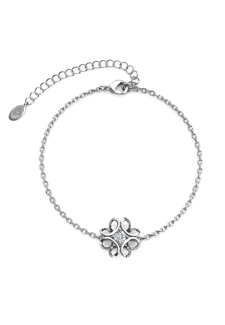 Daffodil Bracelet WG April - Gelang Crystal Swarovski by Her Jewellery