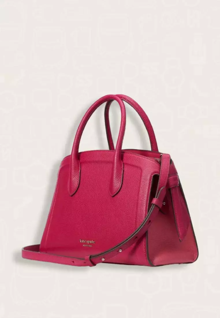 Kate Spade Knott Colorblocked Medium Zip Top Satchel Red