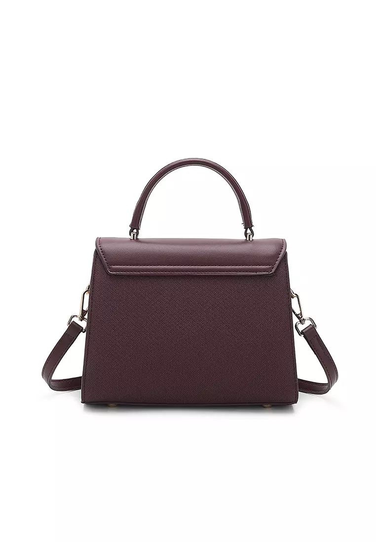 Women's Top Handle Bag / Sling Bag / Crossbody Bag / Shoulder Bag - Maroon