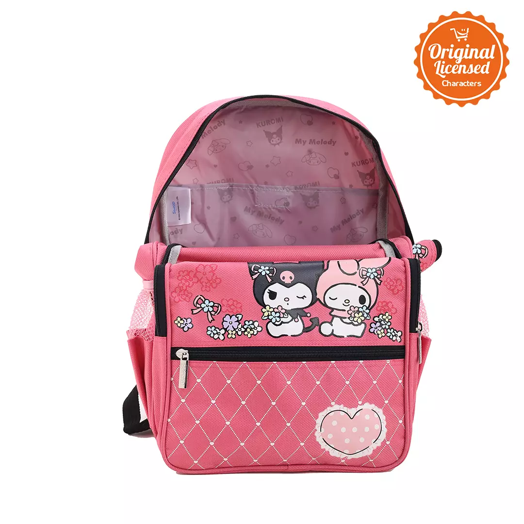 Tas Anak My Melody and Kuromi Heart Rucksack L 27x38 cm