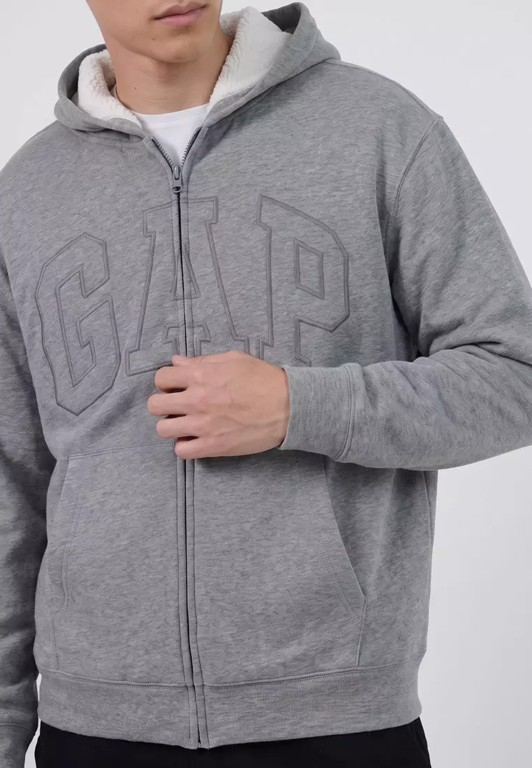Arch Sherpa Zip Hoodie