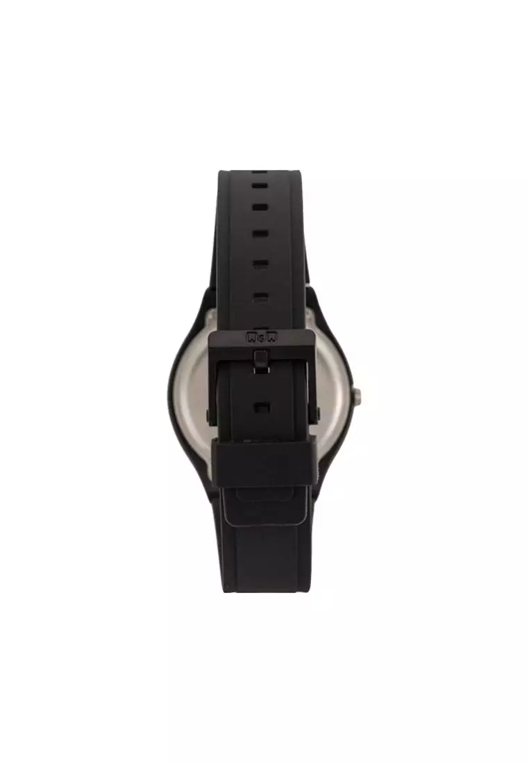 Cinturino in gomma nero e cuciture bianche | Trematic Watch