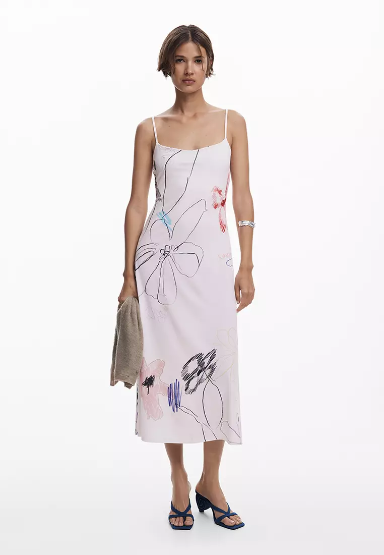 2-in-1 brushstroke dress