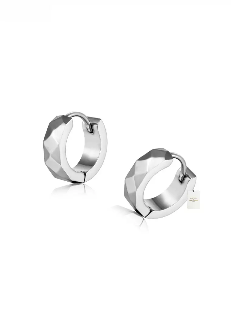Unisex Titanium Steel Hoop Earrings JW FA-EK012