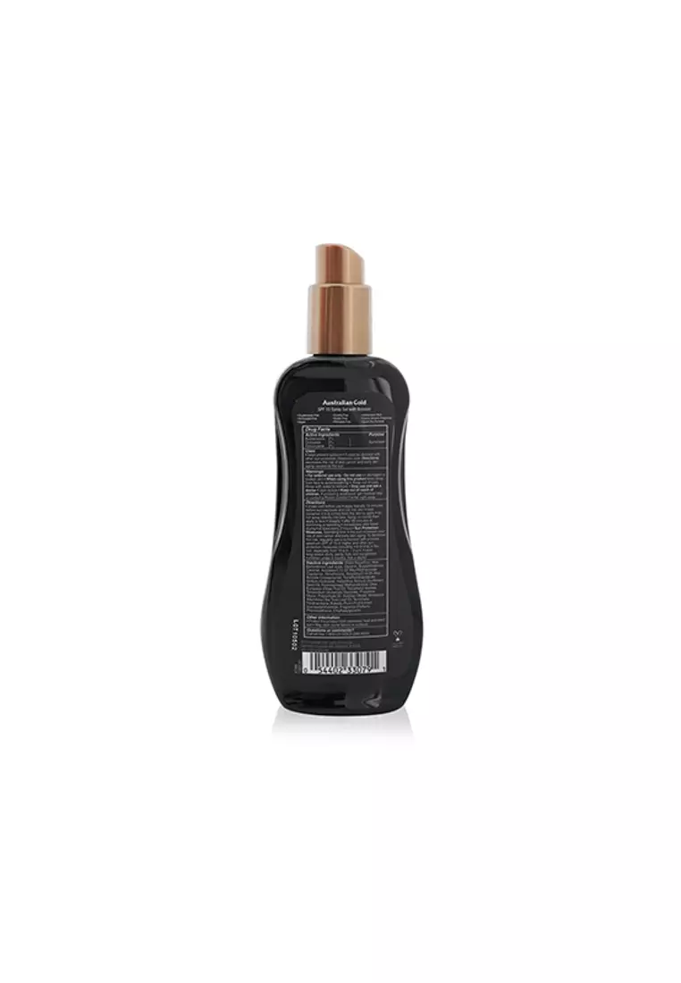 Australian Gold - Spray Gel Sunscreen Spf 15 With Instant Bronzer 237ml/8oz