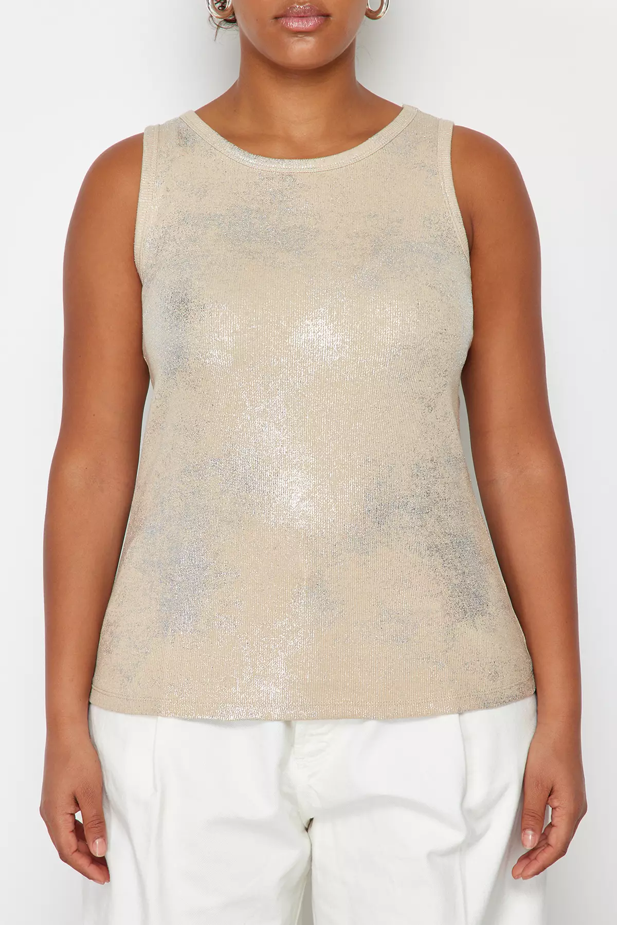Plus Size Shimmer Top