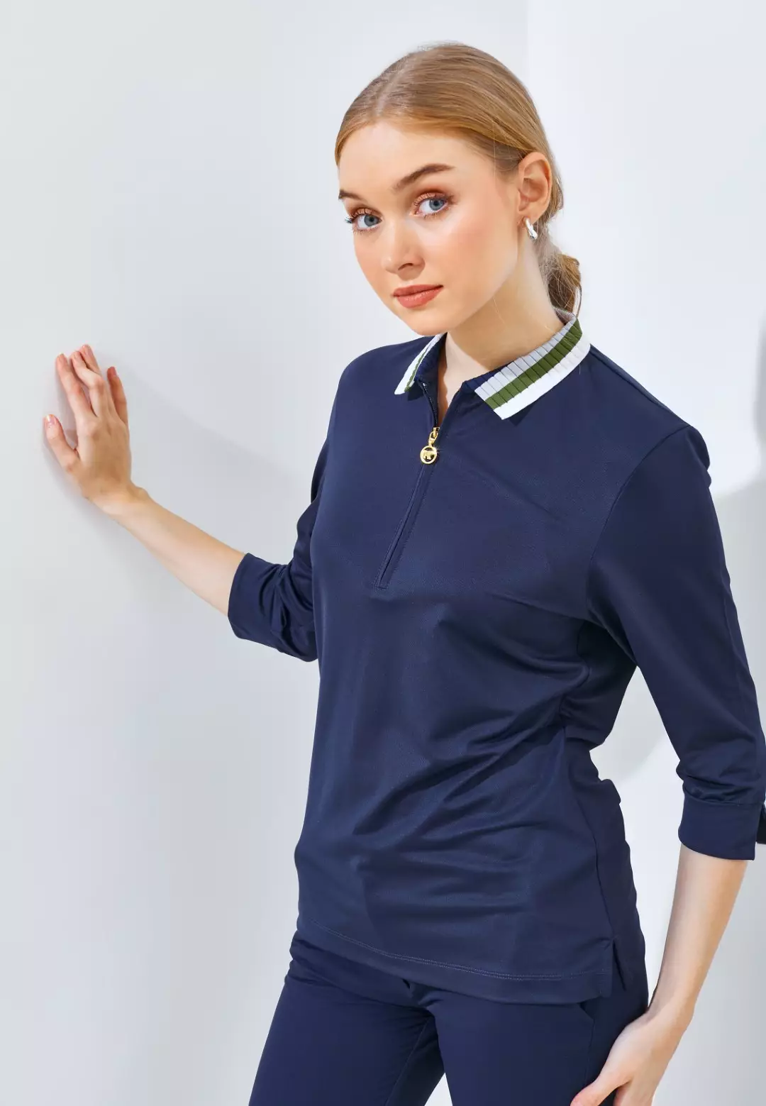 Jack Nicklaus Cypress Premium Solid Polo Ladies Classic Navy