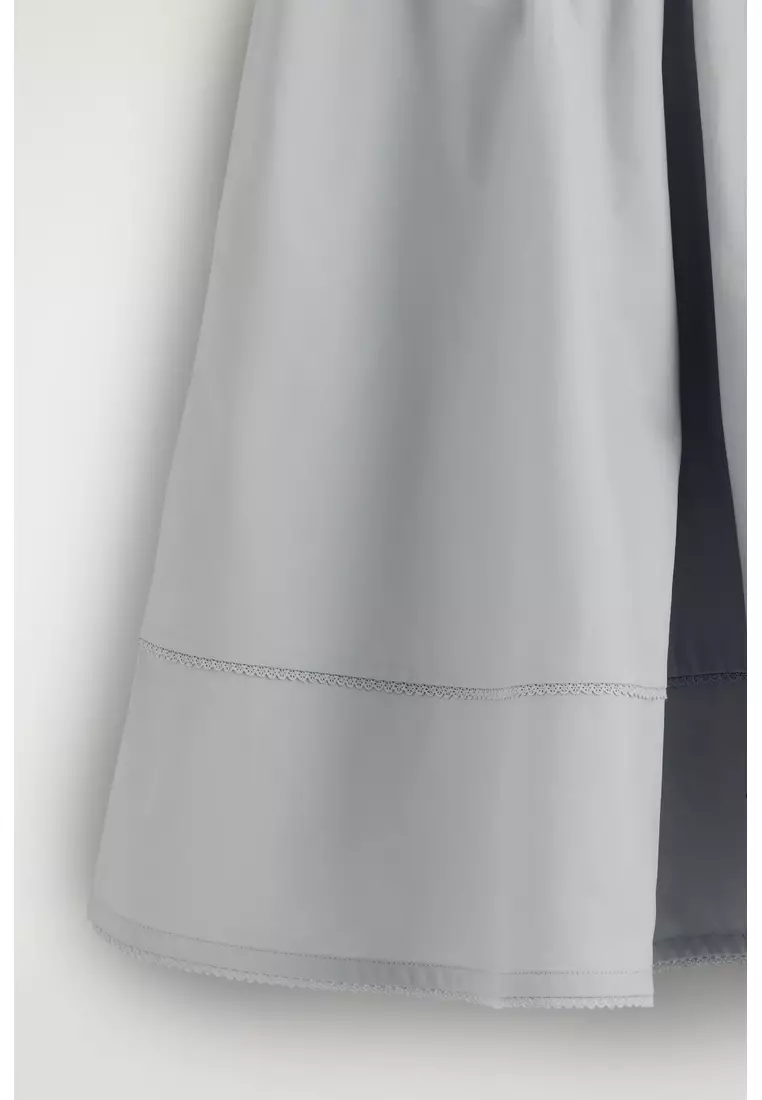 EMBROIDERED COTTON-POPLIN SKIRT
