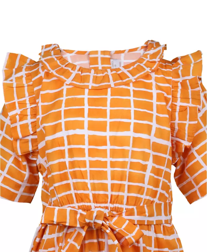 Pito Dito Girl Glosoli Dress Anak Perempuan Warna Orange - Size 14